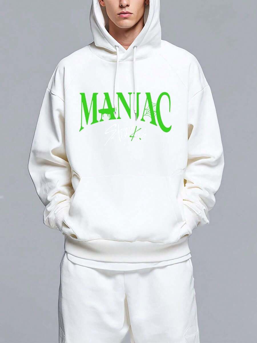 Shirt MANIAC Shirt Round Neck Cotton Hooded Sweatshirt, Men,Cotton - White - View 1