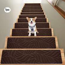 1/7/15 szt. antypoślizgowa mata na schody z samoprzylepnym spodem, antypoślizgowa mata na schody, dywan, schody, dywan, stopnie, antypoślizgowy klej, zmywalna i wielokrotnego użytku, dla osób starszych i zwierząt domowych, dekoracyjne nakładki na schody na każdą porę roku, zimowe ocieplające maty na schody, zapobiegające poślizgowi zwierząt domowych i osób starszych, dekoracyjne wymiary schodów: 20*76 cm / 7,9*29,9 cala - 55*19 cm / 21,65*7,5 cala