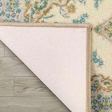 Antep Rugs Alfombras Oriental - Alfombras tradicionales antideslizantes de 2 x 4 pulgadas (antideslizantes) de perfil bajo con respaldo de goma para cocina (verde, 2 pies 3 pulgadas x 4 pies)(2' x 10' (Runner) Azul beige) - Tipo 22 - Ver 6