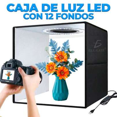 ELE-GATE Caja de Estudio Fotográfico Con Luz LED Regulable