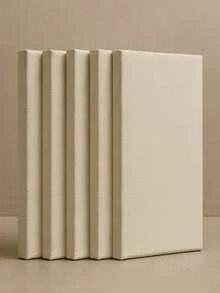 Kit 5 Telas 10x15 Pintura Prática P/ Escola E Ateliê - Branco - Visão 1