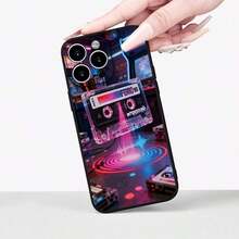 Cyberpunk Case, Transpart Cassette With Neon Glow In Arcade, Retro-Futuristic.Halloween Accessories.2025 - Mix Color 4 - View 2