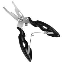 2PCS Fishing Pliers Scissors Line Cutter Braid Split Ring Tool Lip Grip TACKLE - Black - View 7