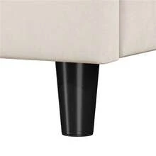 Butterslay 1PC Upholstered Bed Frame With Wing Side And Wooden Slat Support, Room Furniture, No Box Spring Needed, Twin/Full/Queen Size - Beige - View 7