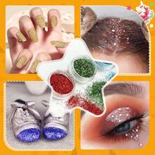 Glitter Tattoo Kit Bledras 30 Colors Temporary Tattoo Set For Girls 147 Stencils 4 Brushes 2 Glue Glitter Tattoos For Or Adults For Girls Boys Carnival Birthday Festival Party - 黃色 - 查看 6