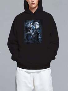 Men Zip-Up Hoodies - 黑色 - 查看 1