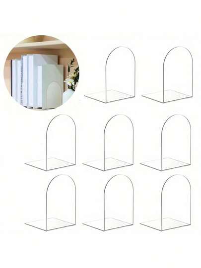 Transparent Acrylic Book Display Stand, Desktop Acrylic Book Storage Rack, Clear Book Holder Suitable For Office, Home, Retail Store