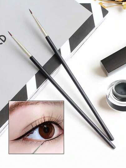 1 adet Profesyonel Ultra İnce Eyeliner Fırçası, Yeni Başlayanlar İçin Pürüzsüz Eyeliner Uygulaması, Göz Altı ve Göz Detay Makyajı İçin Makyaj Fırçası, Makyaj Sanatçıları İçin Vazgeçilmez, Kaş Fırçası, Göz Farı Fırçası, Spoolie, Spoolie Fırçası, Hediye