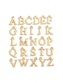 26pcs Alphabet Letter Charms,Initial A-Z Alphabet Round Double-Side Enamel Letters Charm Pendant Bead For DIY Personalized Jewelry Making FindingsValentine's Day Gift For Her - Nhiều màu - Xem 9