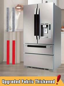 Double-Door Refrigerator & Oven Handle Gloves Oven & Microwave Door Handle Gloves Essential Winter Warmth Prevents Frozen Hands On Cold Handles Warmth & Protection Must-Have , Oil-Resistant, Insulated Refrigerator Door Gloves Velvet Protective Covers For Refrigerator & Oven Handles Hook And Loop Handle Gloves