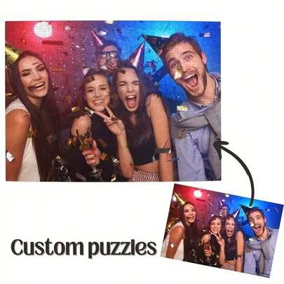 70/120/300/500 Custom Photo Puzzles - Personalized DIY Christmas Gifts For Weddings, Birthdays, Valentine's Day, Mother's Day, Father's Day, New Year - No Electricity Required, High-Quality Paper