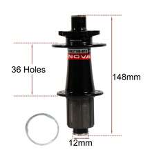 Novatec cykeltillbehör, mountainbike Tronadora-massor, M12x148, M15x110 Boost-nav, Mtb Noisy Cube, 32/36 hål - Svart - Visa 8