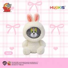 Tom And Jerry Jerry Mouse Bunny Cosplay Plush Keychain - Cute Cartoon Character Soft Stuffed Bag Charm, Kawaii Rabbit Outfit Key Ring For Kids Adults, Collectible Anime Plushie Key Accessory, Perfect Gift For Fans Of Classic Animation - Multicolor - View 2