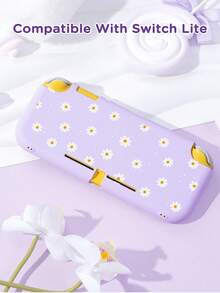 Flower Pattern Case Compatible With Switch,Can Be Installed In The Dock Without Removing The Protective Case - Multicolor - View 14