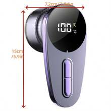 Rechargeable Fabric Shaver And Defuzzer - Portable Electric Lint Remover With LED Digital Display, Ergonomic Design For Clothes, Sofa, Blankets, Furniture - USB Charging - Multicolor - View 2