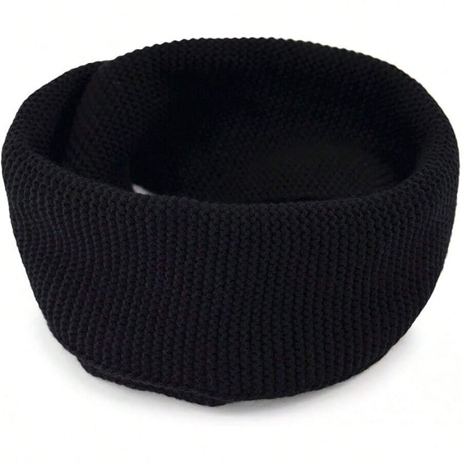 Bufanda Infinita para Mujer, Cuello Tejido Suave y Cálido, Ideal para Invierno, Diseño Elegante, 100% Acrílico, Fácil Cuidado y Comodidad Todo el Día - Negro - Ver 1