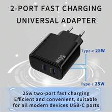 50W USB-C 充电器，快速充电器插头和 6.6 英尺/4.9 英尺/3.3 英尺 Type-C 转 C 数据线，适用于 Galaxy S24 Ultra/S25 Plus/S25 Ultra/S23 FE/S22+/S21/S20、A56 5G/A36、Note 20，兼容 17/16/15/14，Type-C 手机电源充电插头 - 查看 4