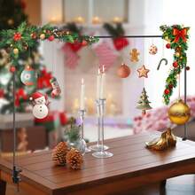 Over The Table Rod Stand With Clamps - Adjustable Table Arch Stand, Metal Table Rod For Wedding, Birthday, Halloween, And Christmas Decorations - 黑色 - 查看 6