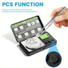 100g/0.001g High Precision Electronic Jewelry Scale With Tare Function, Unit Conversion And One-Key Zero Reset - Tweezers, Weighing Sensor And Platform - Portable Jewelry, Gold Accessories, Handcraft Lab Scale (Batteries Not Included), User-Friendly Interface, Sturdy Construction. If Not Accurate Before Use, Please Calibrate With The Included Calibration Weight. - Multicolor - View 2