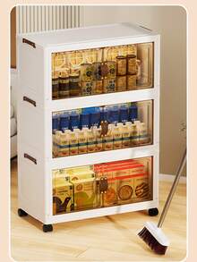 1 szt. składana plastikowa szafka z podwójnymi drzwiami, przenośna szafa do domu, szafka na zabawki do salonu, szafka na przekąski, szafka kuchenna, prezent na Boże Narodzenie i Halloween, pudełko do przechowywania, przechowywanie w sypialni