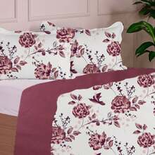 3-Piece Queen Size Bedspread Set, Patchwork Quilt, Ultra Double-Sided - 查看 1