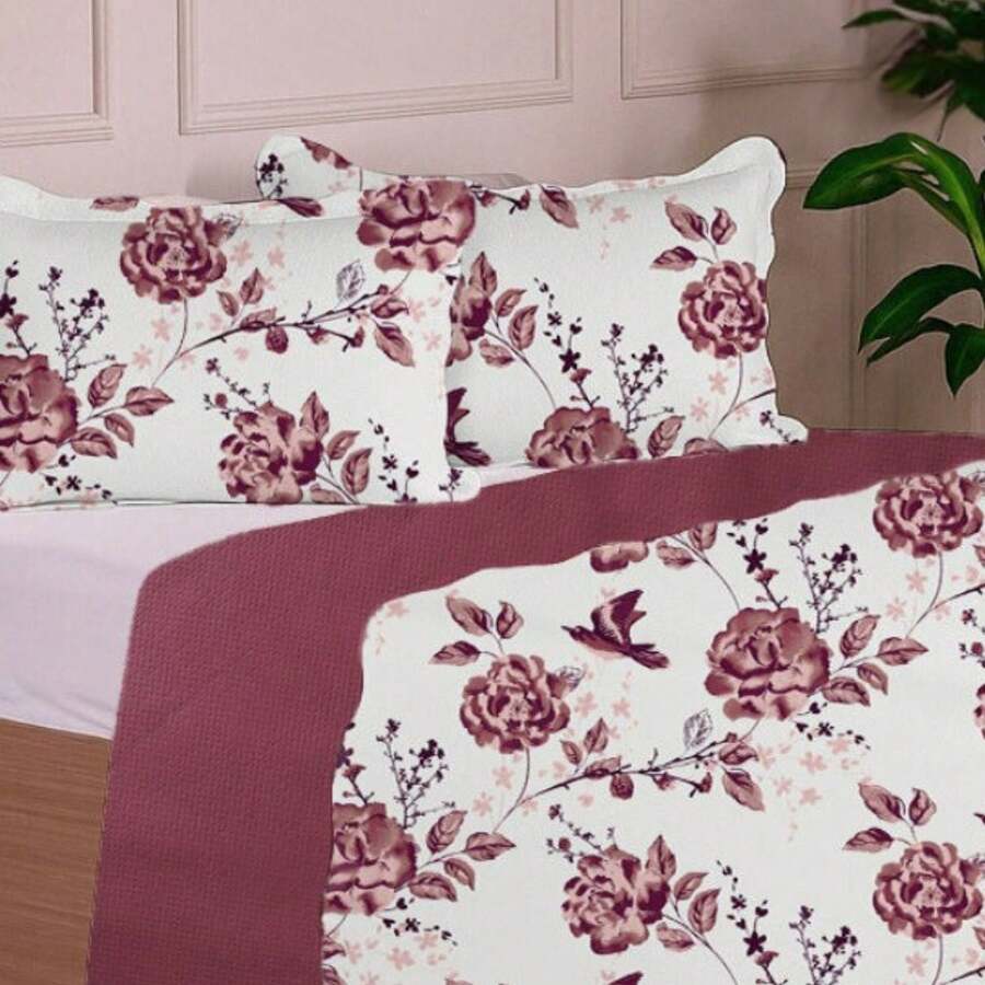 3-Piece Queen Size Bedspread Set, Patchwork Quilt, Ultra Double-Sided - 查看 1