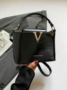 Fashionable & Versatile Tote Handbag, Contrast Color, New Arrival For Autumn/Winter