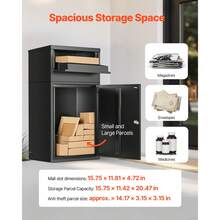 Wall-Mount Mailboxes - Split aus verzinktem Stahl, 36 Zoll - Voir 4