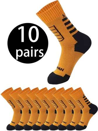 10/5/1 par plusstorlekar stickade herrstrumpor och fotledsstrumpor till mitten av vaden - Luktresistenta, fukttransporterande, elastiska strumpor, lämpliga för män och kvinnor, mode, fritidsstrumpor, bekväma, andningsbara, lukttäta, utomhussporter, löpning, fitness, cykling, fukttransporterande, snabbtorkande, kompressionsknästrumpor, affärsmässiga fritidsstrumpor, lämpliga för alla årstider, unisexstrumpor för dagligt bruk, lämpliga för utomhusfitness, sportsstrumpor för vuxna, fukttransporterande snabbtorkande, andningsbara, bekväma vadstrumpor, fotledsstrumpor