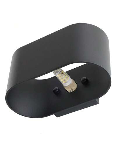 Alpinaluz Pack Of Zwart Aluminum Indoor Wand Sconces Up Down Lighting, G9 Socket (Bulb Not Included) view 3