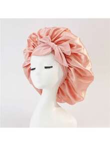 Chapeau de satin de luxe avec sangles réglables - Chapeau de soins capillaires léger, chapeau pour cheveux secs pour un confort toute la nuit, conditionnement et douche - Pour femmes et hommes - Multicolore - Voir 10