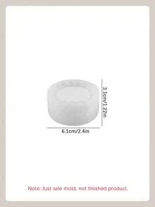 1pc Knot Shaped Candle Cup Base Silicone Mold, DIY Plaster Concrete Mold, Knot Shaped Candle Holder Decor Resin Craft Mold - White - View 13