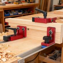 铝合金T型槽斜切导轨止动连接器，用于木工DIY工具中的滑动导轨固定和斜切规固定