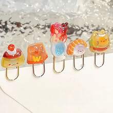 Cute Animals Delicious Food 3D Dropper Stickers Candy Burgers Soda Drinks Crystal Relief Stickers