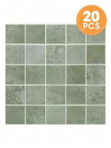 1/10/20 PCS Square Peel And Stick PVC Wall Panels, Decorative Wall Stickers, 3D Self-Adhesive Wall Stickers, Multiple Colors, Home DIY Wall Decoration, Simple Decoration, Waterproof, Heat-Resistant, For Kitchen, Bedroom, Living Room - Multicolor - View 13