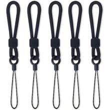 WYOUOWO Ring Lanyards Black Finger Strap 5 Pack Short Rope Small LanyardFor Phone Cases Keys Keychain USB Flash Drive CellPhone IPod ID Card Badge Camera - 5BlackLanyardFinger - Xem 1