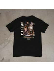 T-Shirt Frei Gilson, Catholic Christian Priest, Jesus, Cotton Shirt - 黑色 - 查看 2