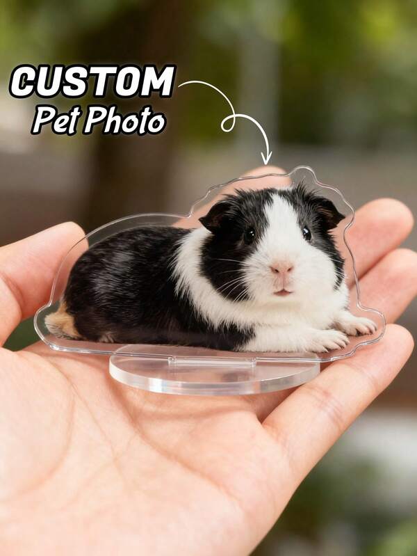 1pc Custom Pet Standee, Personalized With Your Pet Photo, Suitable For Home Tabletop Decor/Christmas Party Display, Ideal For Pet Owners/Families/Gift Shoppers, Perfect For 2025 Christmas