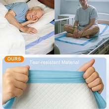 Disposable Urine Pad, 60 Count 32 Inches X 36 Inches Super Absorbent Dominant Underlayer, Extra Large Urinary Incontinence Care Pad For Adults, - Urinary Pad For Children And Adults - Dog And Puppy Training Pads - 藍色 - 查看 8