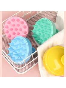 3pcs Scalp Cleaner And Head Massagers, For Pressure Relief And Hair Growth, Shower Brush For Both Men And Women - Make Your Shampooing Day Easier And Faster, Suitable For Home Salon Hairstyles - Multicolor - View 8