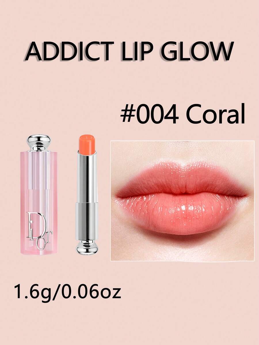 Christian Dior 旅行装 Addict Lip Glow 新品 #004 珊瑚色 Lip Glow 焕彩润唇膏 1.6克/0.06盎司 - 004 CORAL - 查看 1