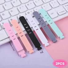 Silicone Cable Ties - Multicolored Mix (16/8/2 Pieces), Cable Management Organizers, Silicone Cable Fasteners, Headphone Cord Organizers, Wire Ties, Cable Organizers, Cable Bundling Strips, Home Organization - Elastic And Portable, Reusable, Flexible Cable Management Solution Suitable For Various Cords Including Home, Office, Travel, Computer, Headphone, Charger, Mouse, Audio, And USB Data Cables. - Multicolor - View 13