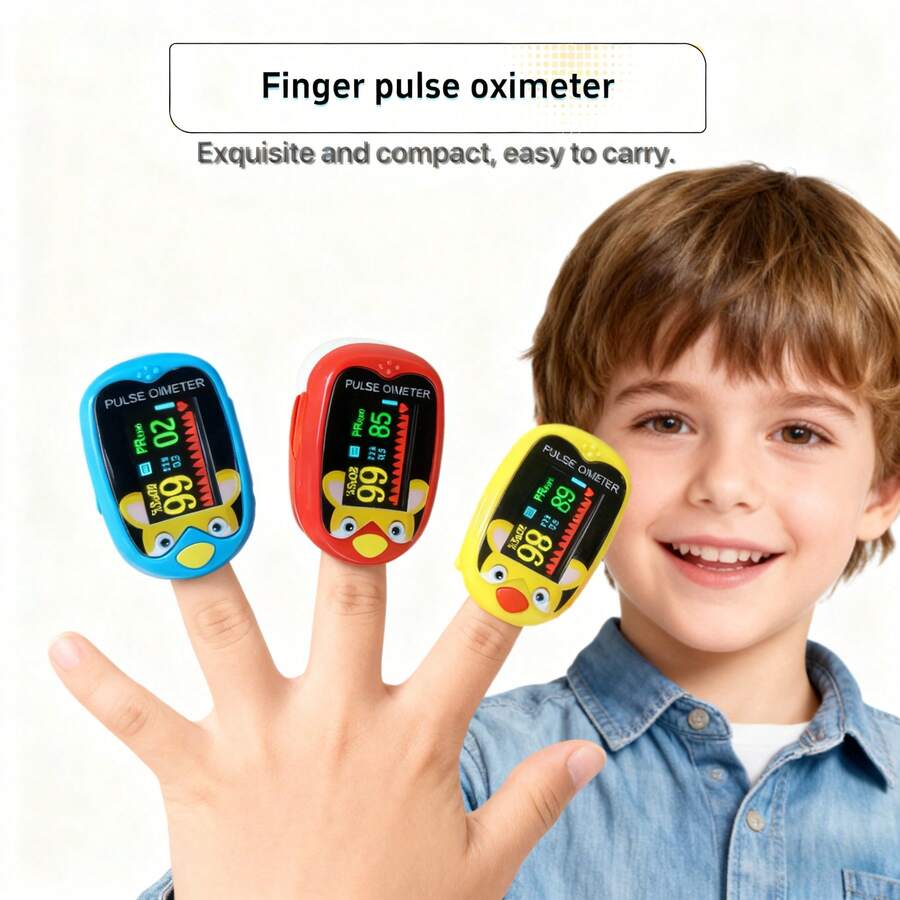 Children's Pulse Oximeter TFT Display Saturation Finger Clip Pulse Oximeter For Children - Measures Oxygen Saturation And Pulse Rate - Multicolor - View 1