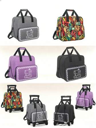 Sewing Machine Carrying Case - Multi-Pocket Storage Bag With Adjustable Shoulder Strap, Fits Most 15-18 Inch Machines, Water-Resistant Oxford Fabric