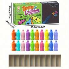 20pcs Color Matching Bottle Guessing Game, Color Strategy Board Game With Colored Bottle Caps. Suitable For Family Game Night, Birthday Party Or Halloween Party. This Is An Educational Game That Can Improve Memory And Problem-Solving Skills For Teenagers And Adults. It Includes 20 Bottles With Colored Caps, Perfect For Team Games And Strategic Thinking. (Bottle Colors Are Random) - Multicolor - View 3