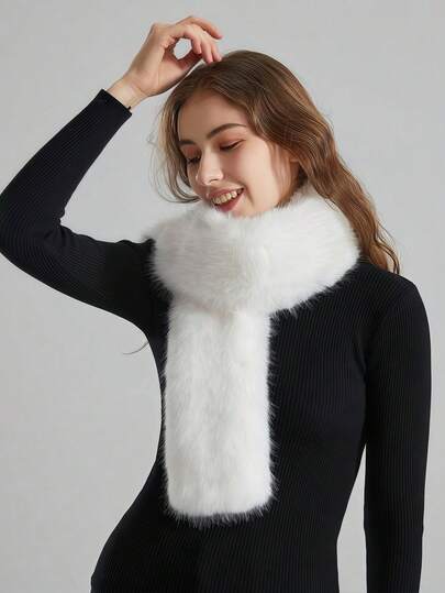 Cachecol Feminino De Cor Sólida, Modelo Liso,. Novo Cachecol Macio E Quente Para Outono/Inverno, Proteção Contra O Vento Para O Pescoço. Ideal Para Passeios Casuais, Compras, Encontros, Viagens E Como Presente De Aniversário.