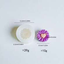 DIY Candle Making Mold - 1PC Heart Center Daisy Shape Silicone Mold For Handmade Aromatherapy Soy Wax Candles,Reusable Silicone Mother's Day, Home Decor Craft Supplies,Easy Use Silicone Mold For Creating Romantic Handmade Candles - Multicolor - View 7