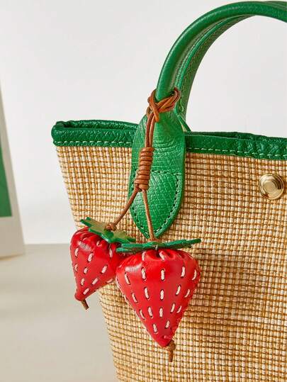 1pc Cartoon Character Bag Charm & Keychain, High Definition Acrylic Cute Anime Character Keyring