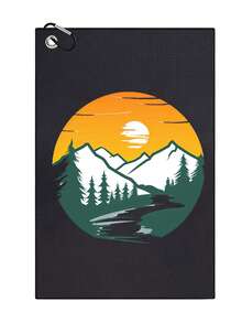 (Text cu model personalizat) Prosop sport de golf Prosop sport imprimat cu nasturi pentru alpinism Prosop sport ultrafin din fibră portabilă cu tijă de ștergere Prosop de yoga Prosop de golf cu pliere triplă