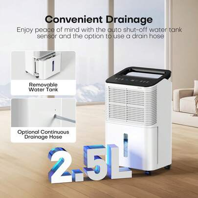 AROEVE Ultra-Quiet Dehumidifier, Intelligent Central Control, Automatic Mode, Moisture Display Light, 28.28lb, 24-Hour Timer, Suitable For Basements, Living Rooms, Studies, And Bedrooms. The Dehumidifier Is More Efficient And Has A Daily Dehumidification Capacity Of Up To 16 Liters, Which Can Significantly Reduce The Moisture In The Air.